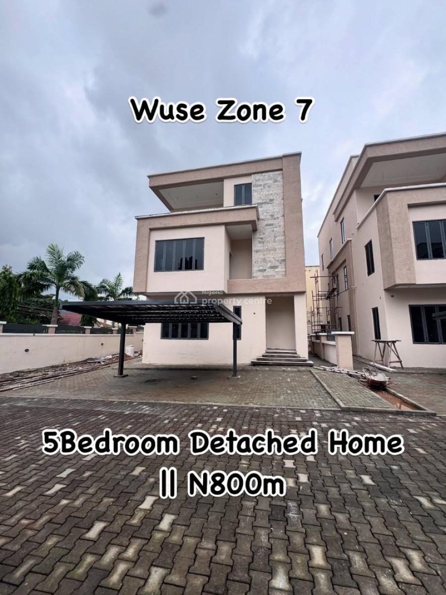 5bedroom Fully Detached Duplex with a Complementary a Room En-suite Wi, Zone 7, Wuse, Abuja, Detached Duplex for Sale