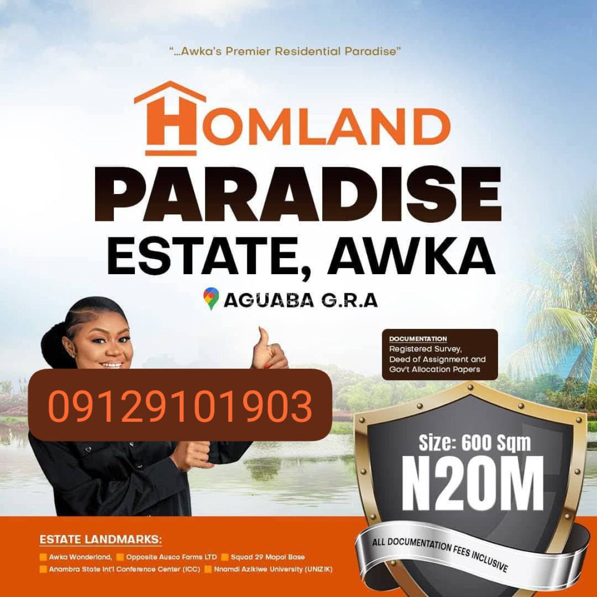 Plots of Luxury Land in Awka, Aguaba Gra, Awka, Anambra, Residential Land for Sale