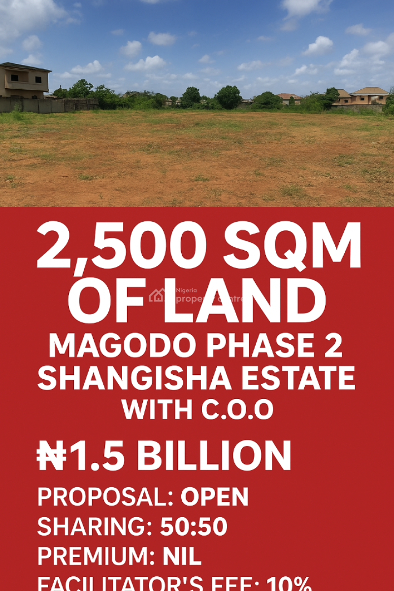 Land Measuring 2500sqm in a Strategic Location, Magodo Phase 2 Shanghaisha, Gra Phase 2, Magodo, Lagos, Land Joint Venture