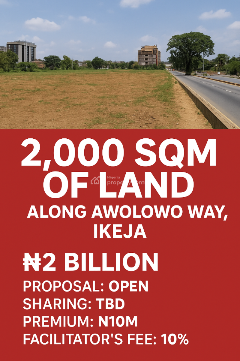 2000 Sqm of Land with Cofo, Awolowo Way Ikeja, Ikeja, Lagos, Land Joint Venture