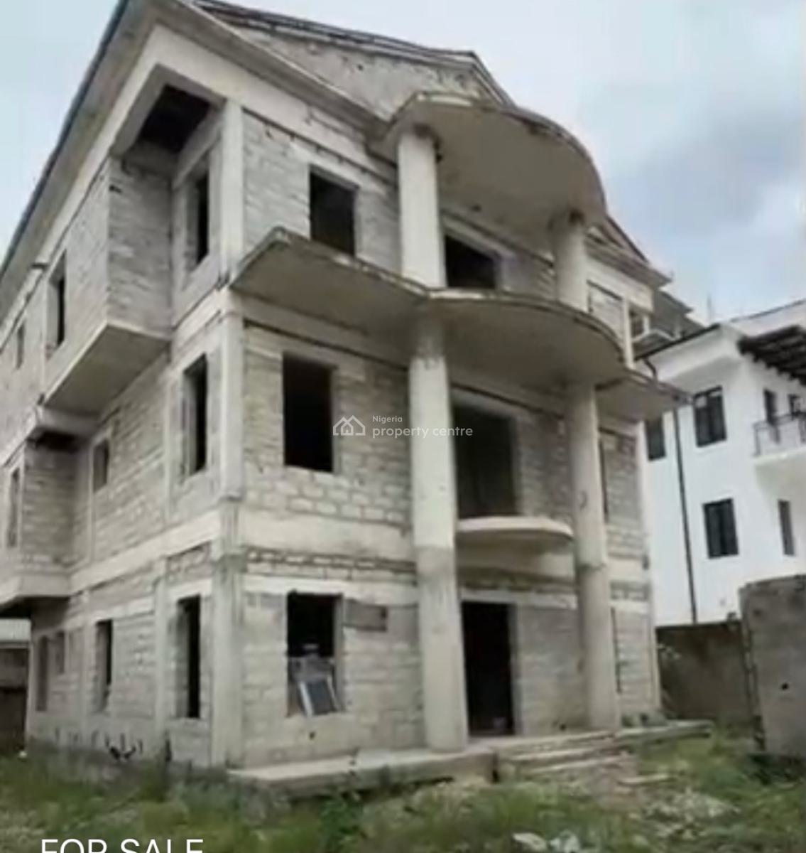 Distress Specious and Solid 5bedroom Carcass and a Bq on 526sqm Land, Banana Island Estate, Ikoyi, Lagos, House for Sale