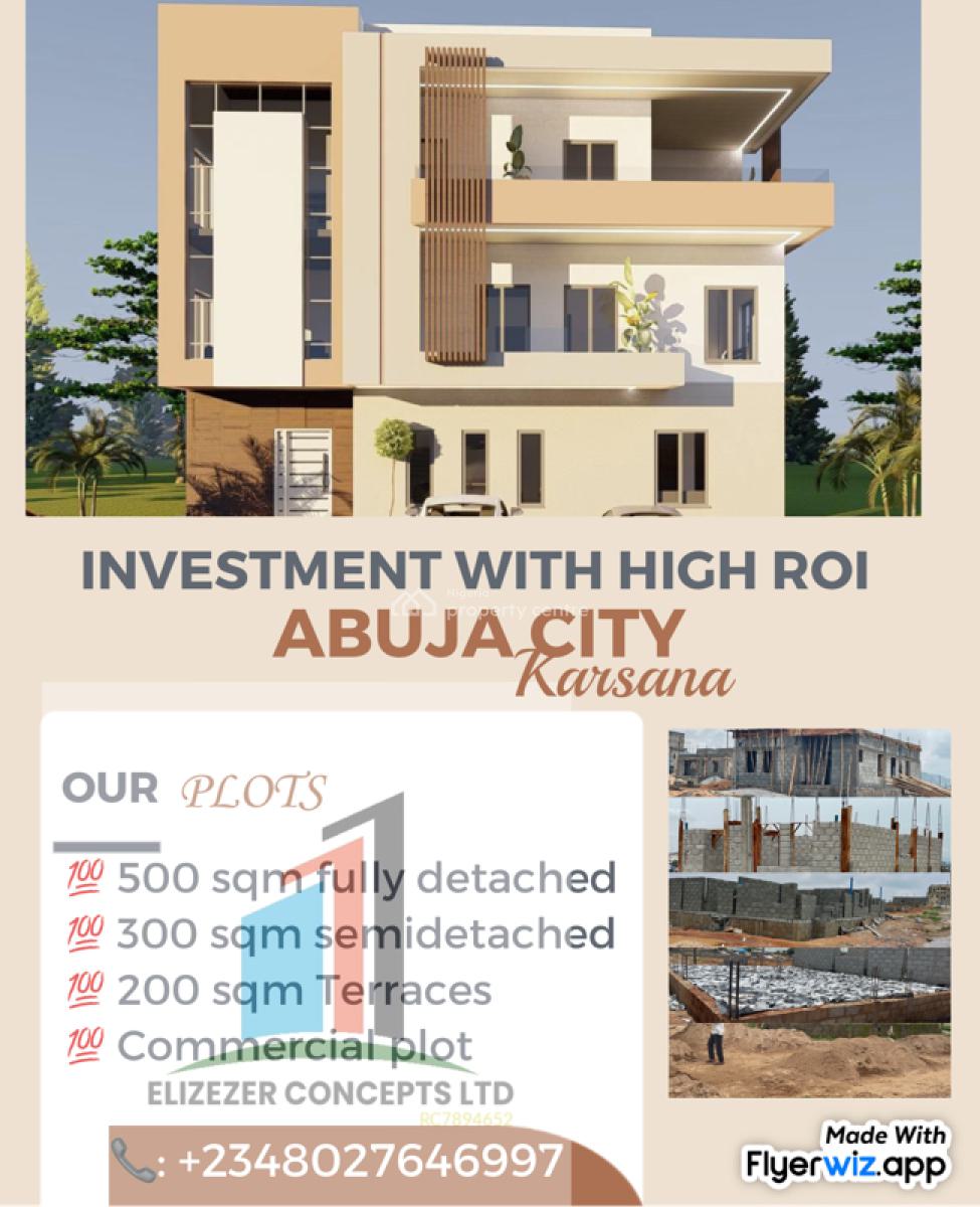 5 Bedroom Fully Detached Plot, Renew Hope Road Adjacent Sow Residence, Karsana East, Karsana, Abuja, Residential Land for Sale