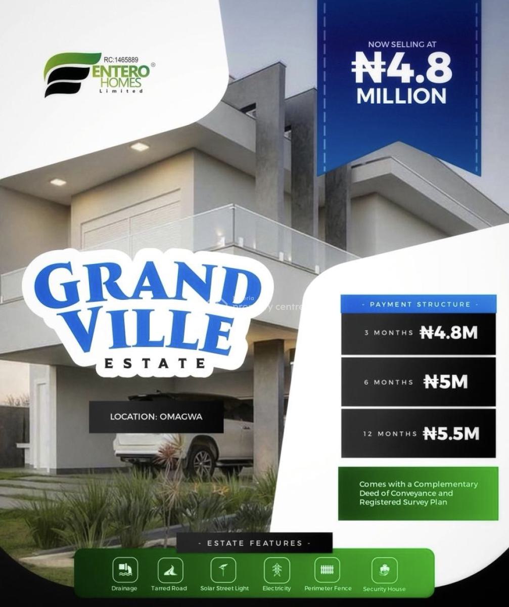 Estate Land, Omagwa, Port Harcourt, Rivers, Residential Land for Sale