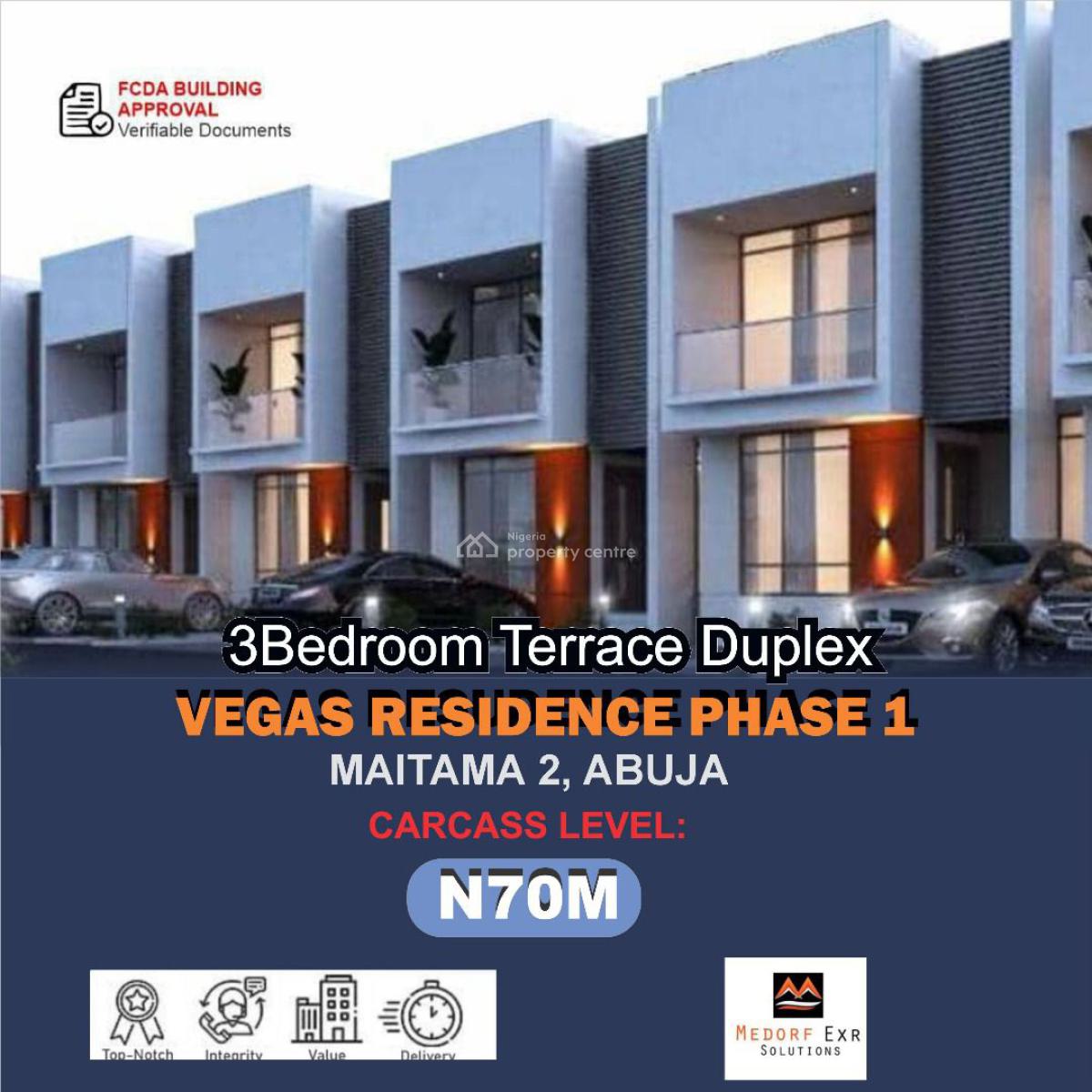 Luxury 3 Bedroom Terrace Duplex, Maitama 2, Maitama District, Abuja, Terraced Duplex for Sale