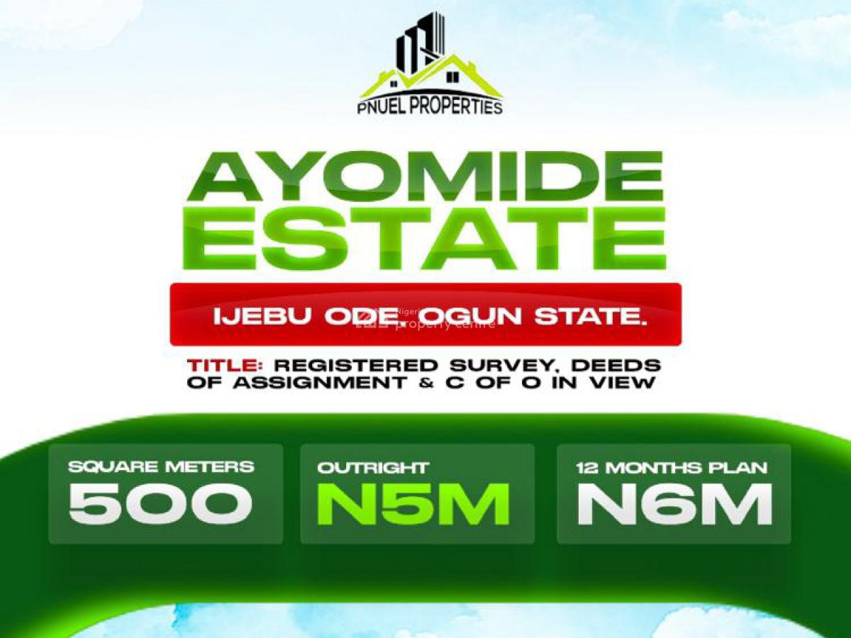 Land Banking Investment Opportunity, Ayomide Estate, Ijebu Ode, Ogun, Land for Sale