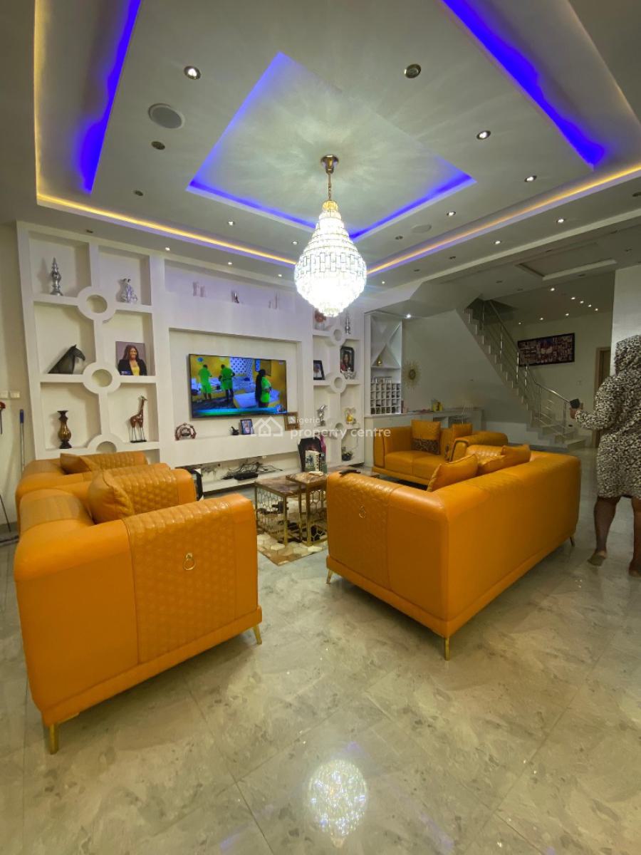 Furnished 4bedrooms Semi Detached Duplex with Swimming Pool, Osapa London, Lekki, Lagos, Semi-detached Duplex for Rent