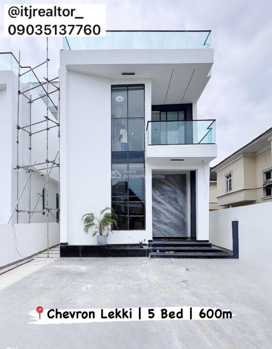 Contemporary 5 Bedrooms Detached Duplex with Swimming Pool and Bq, Chevron, Lekki, Lagos, Detached Duplex for Sale