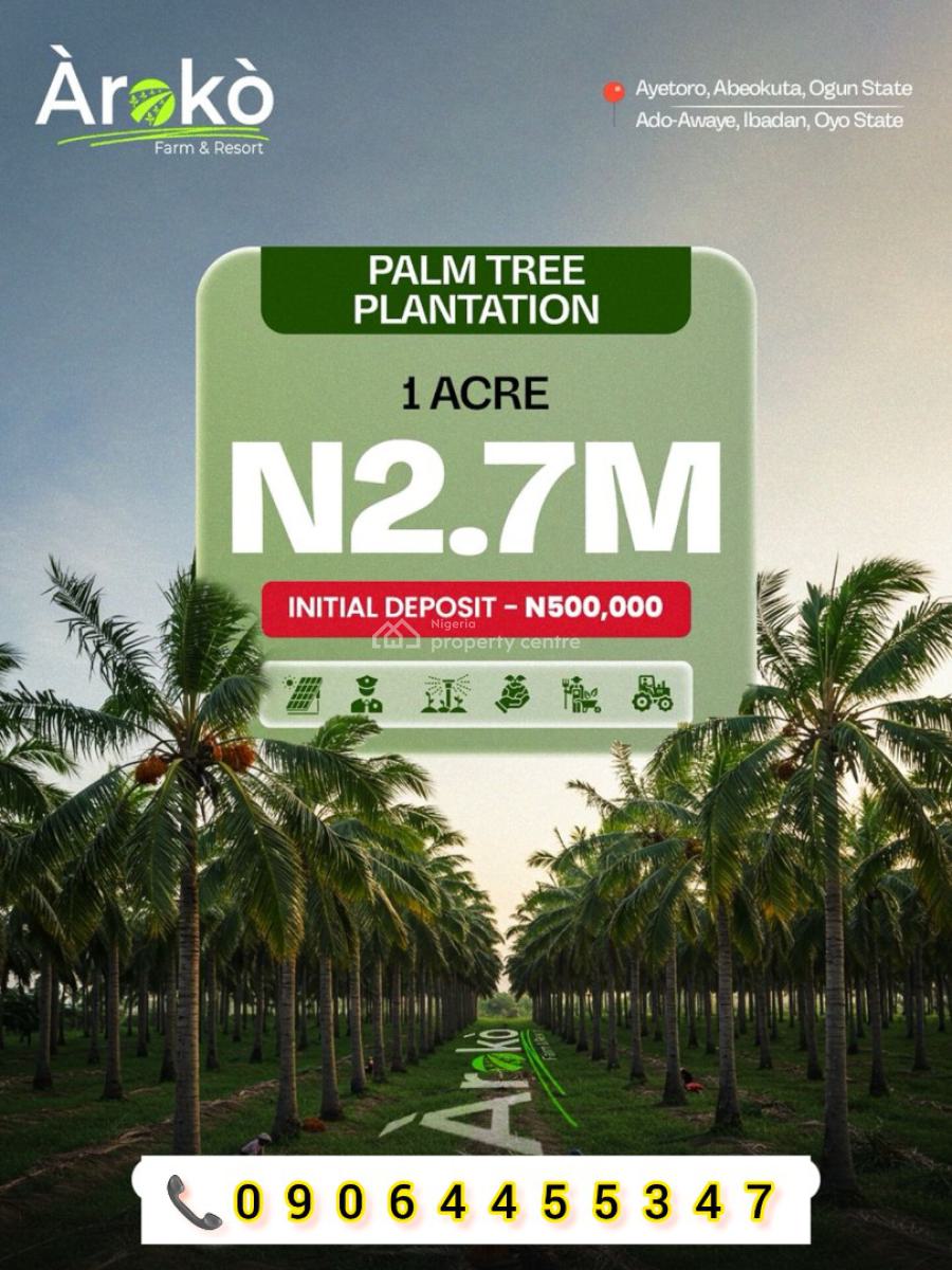 Cocoa Farm Lands: Acres and Hectares, Aiyetoro Town, Abeokuta North, Ogun, Land for Sale