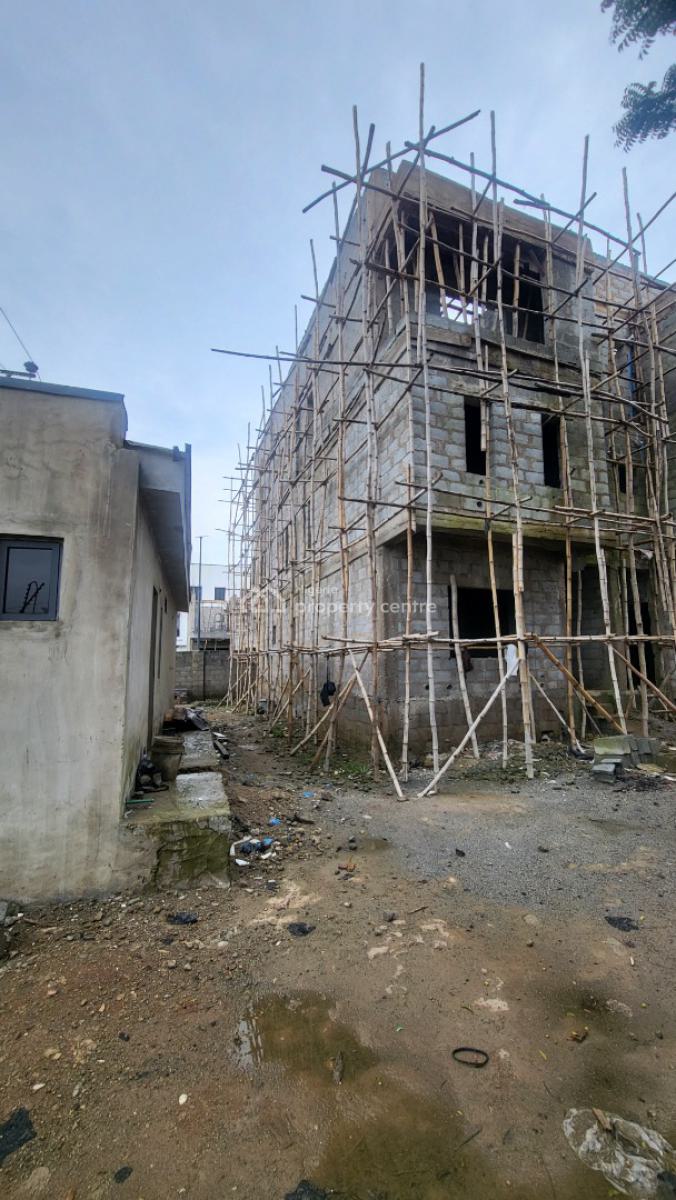 4 Bedroom Twin Duplex Carcass Life Camp, Life Camp Before Stella Marris College Tarred Road, Life Camp, Abuja, Semi-detached Duplex for Sale