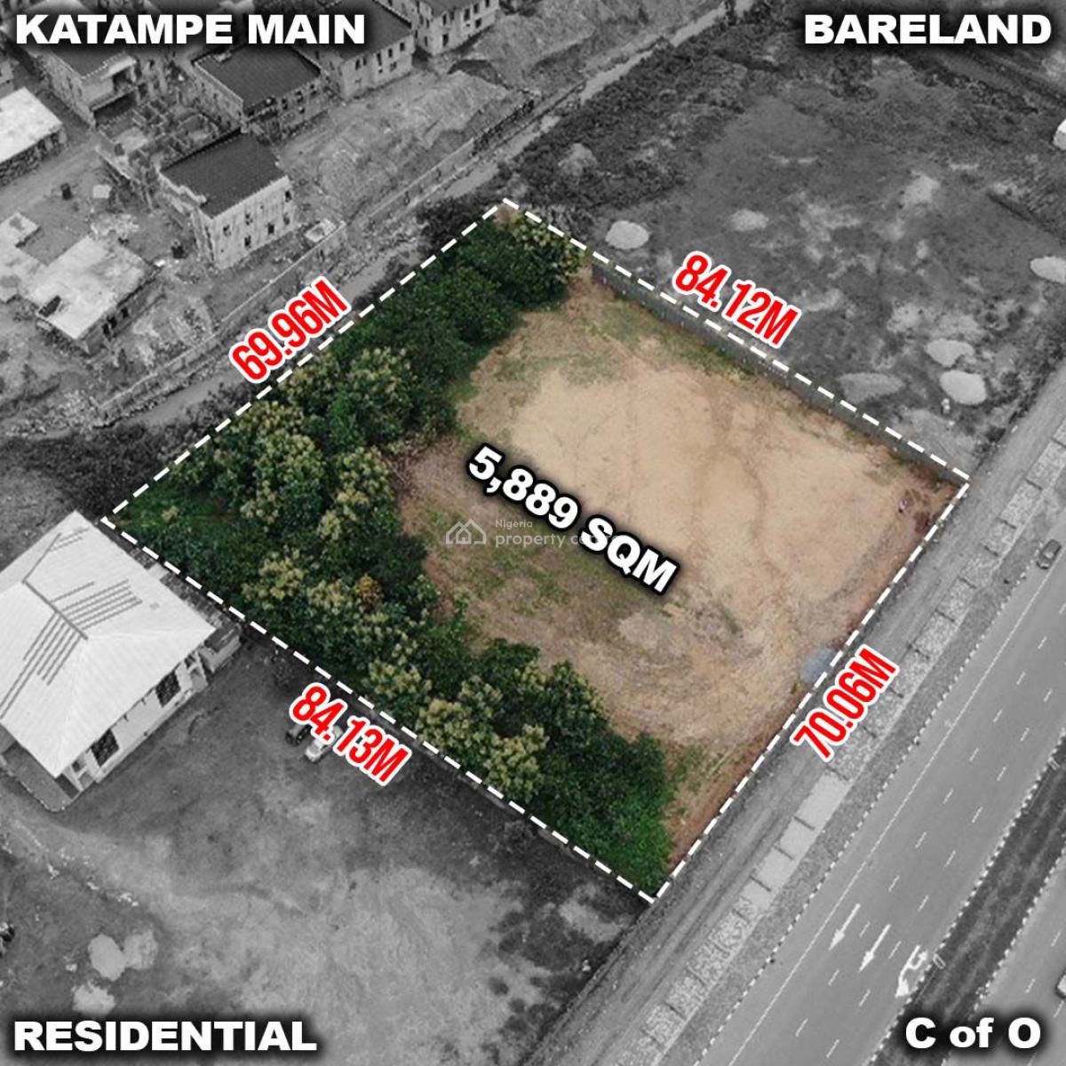 5,899 Sqm of Bareland, Katampe, Abuja, Commercial Land for Sale
