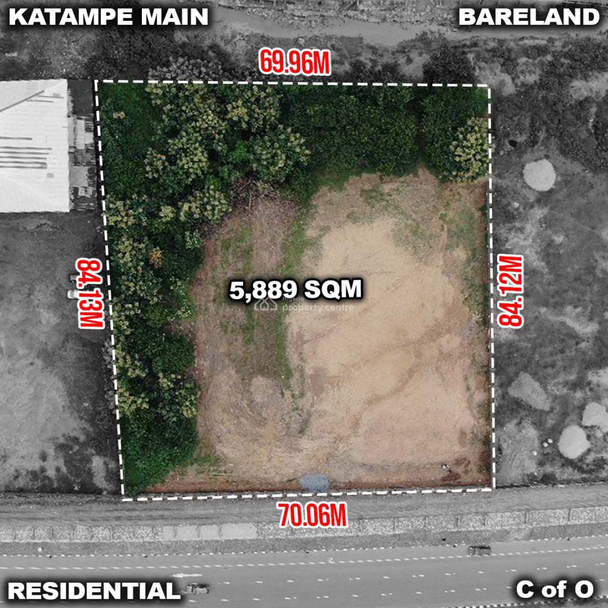 5,899 Sqm of Bareland, Katampe, Abuja, Commercial Land for Sale