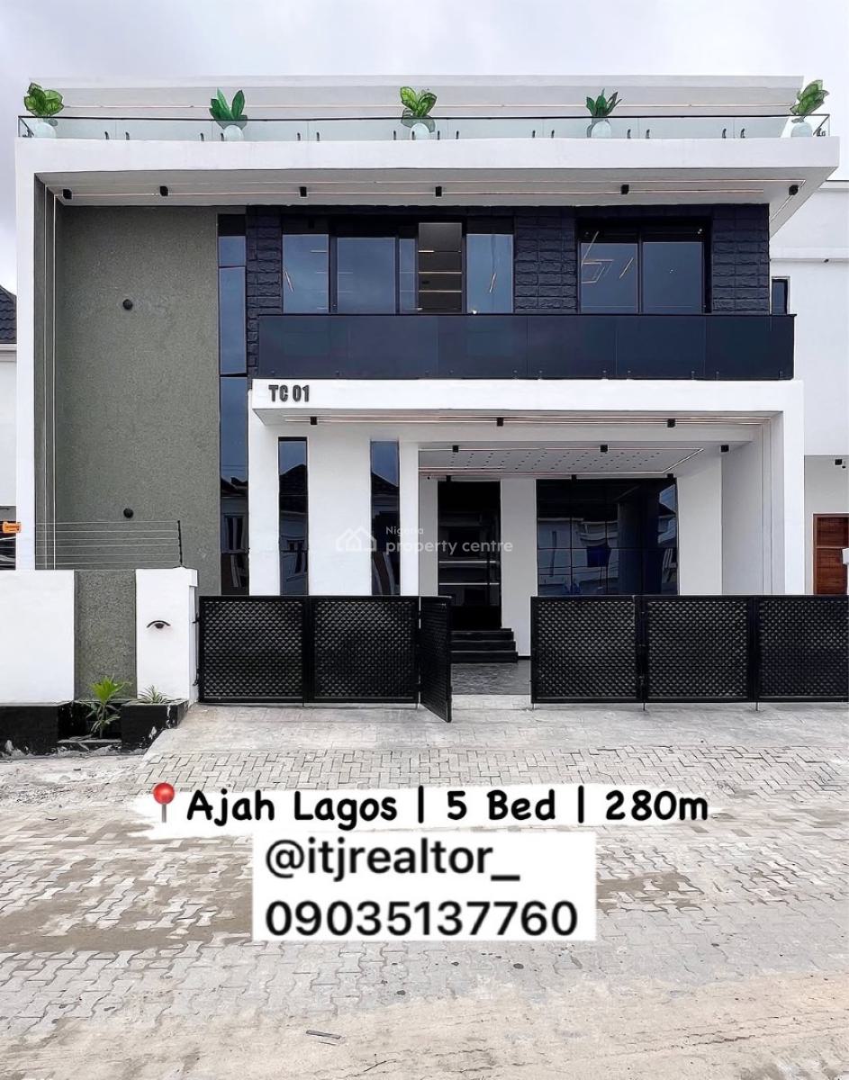Contemporary 4 Bedroom Detached Duplex with Bq, Ajah, Ipaja, Lagos, Detached Duplex for Sale