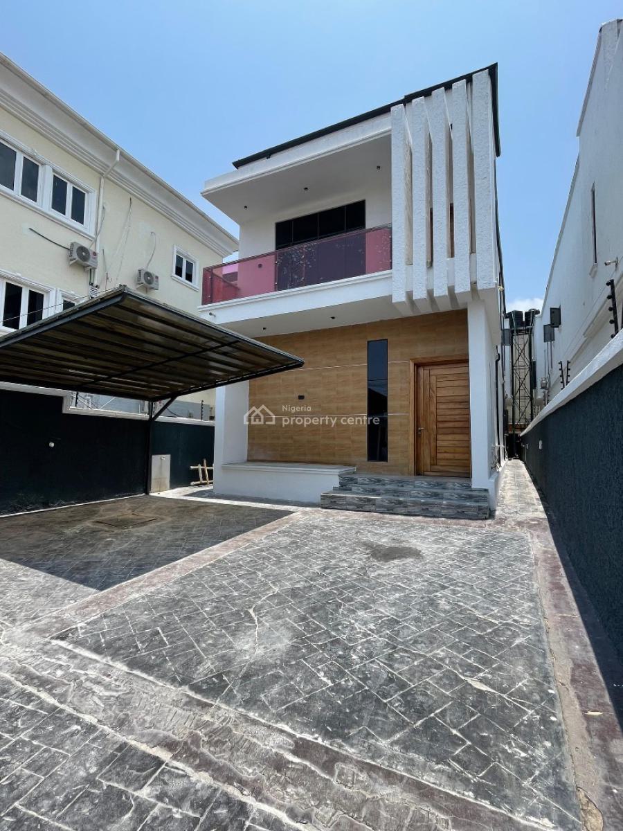 Spacious 5 Bedroom Fully Detached with Bq, Osapa, Lekki, Lagos, Detached Duplex for Rent
