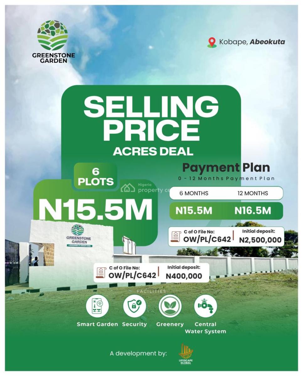 Land, Greenstone Garden, Kobape, Abeokuta North, Ogun, Land for Sale