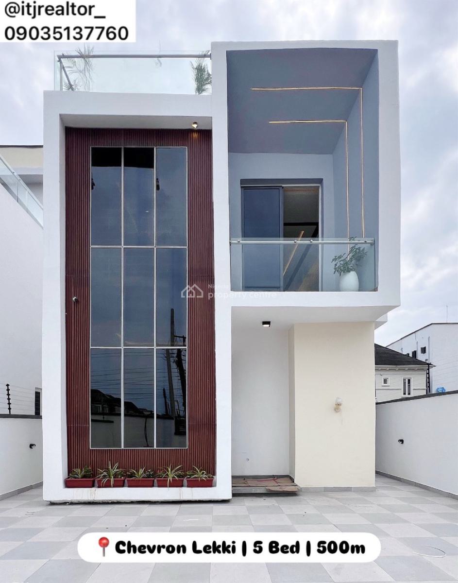 Contemporary 5 Bedroom Detached Duplex with Cinema,gym,pool and Bq, Chevron, Lekki, Lagos, Detached Duplex for Sale