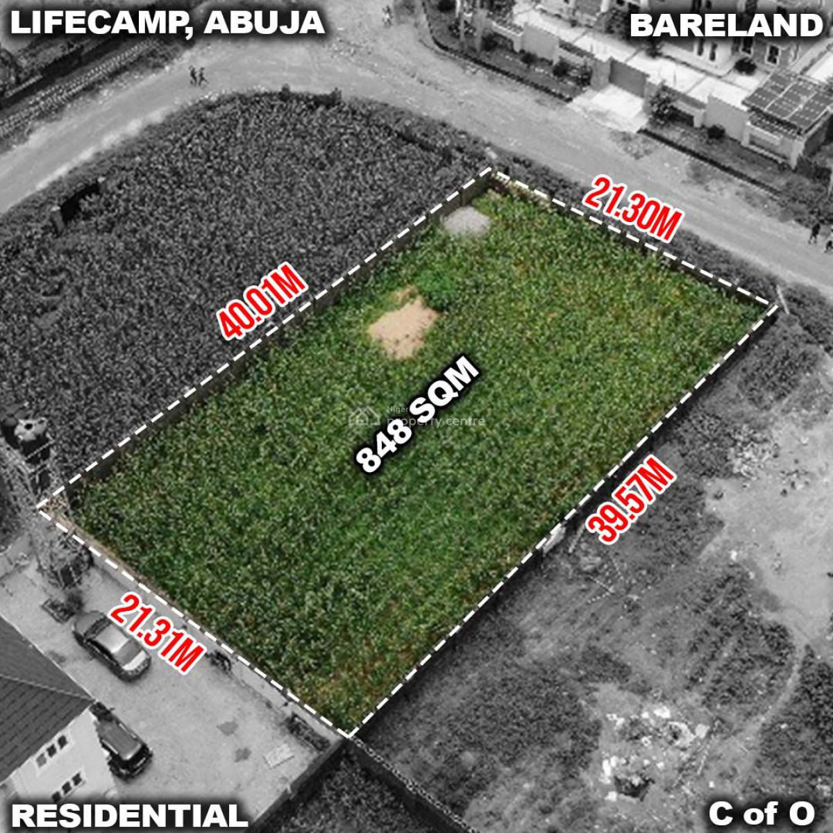 847 Sqm of Land (bareland), Life Camp, Abuja, Residential Land for Sale