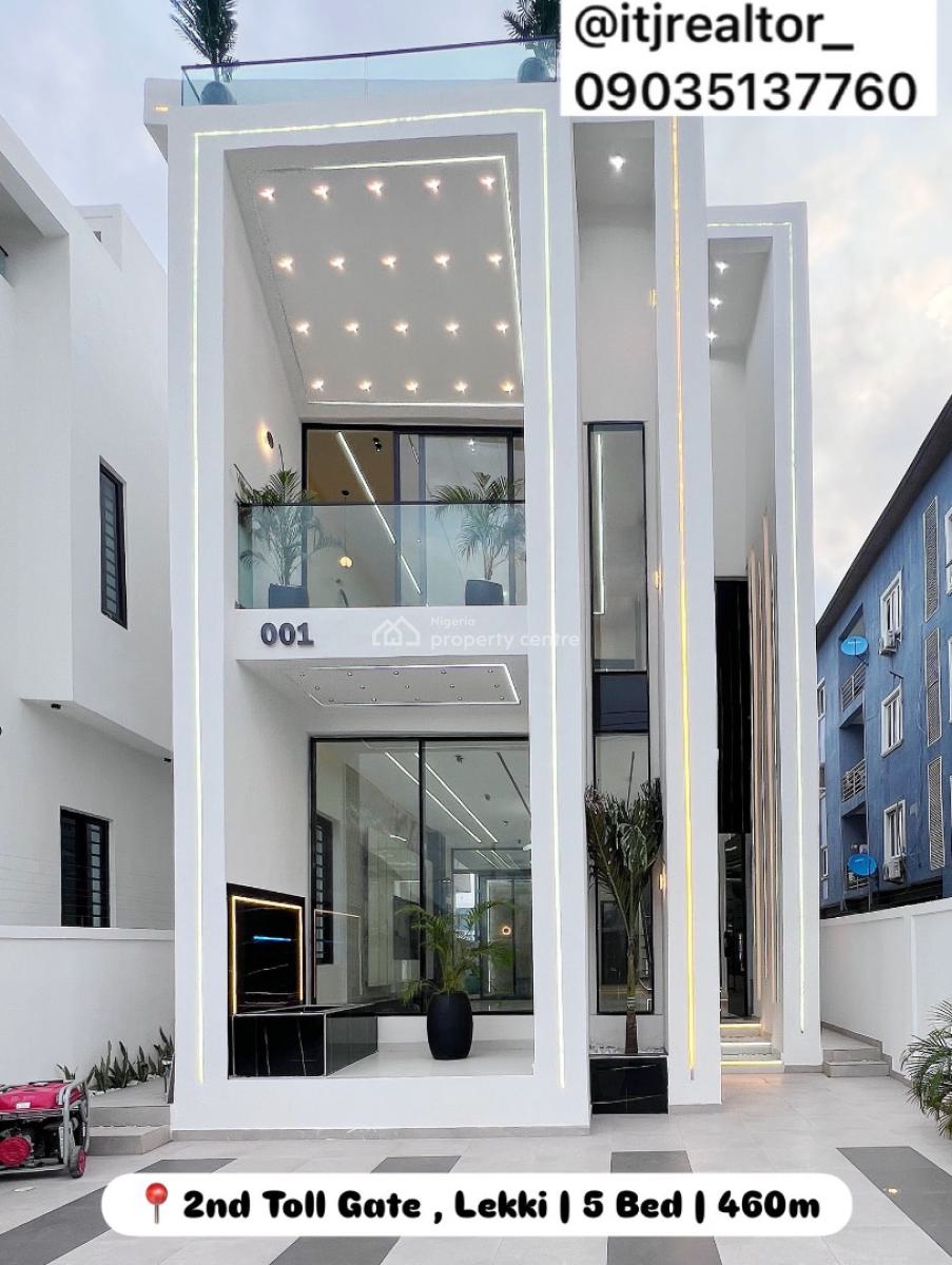 Contemporary 5 Bedroom Detached Duplex with Swimming Pool and Bq, 2nd Toll Gate, Lekki, Lagos, Detached Duplex for Sale