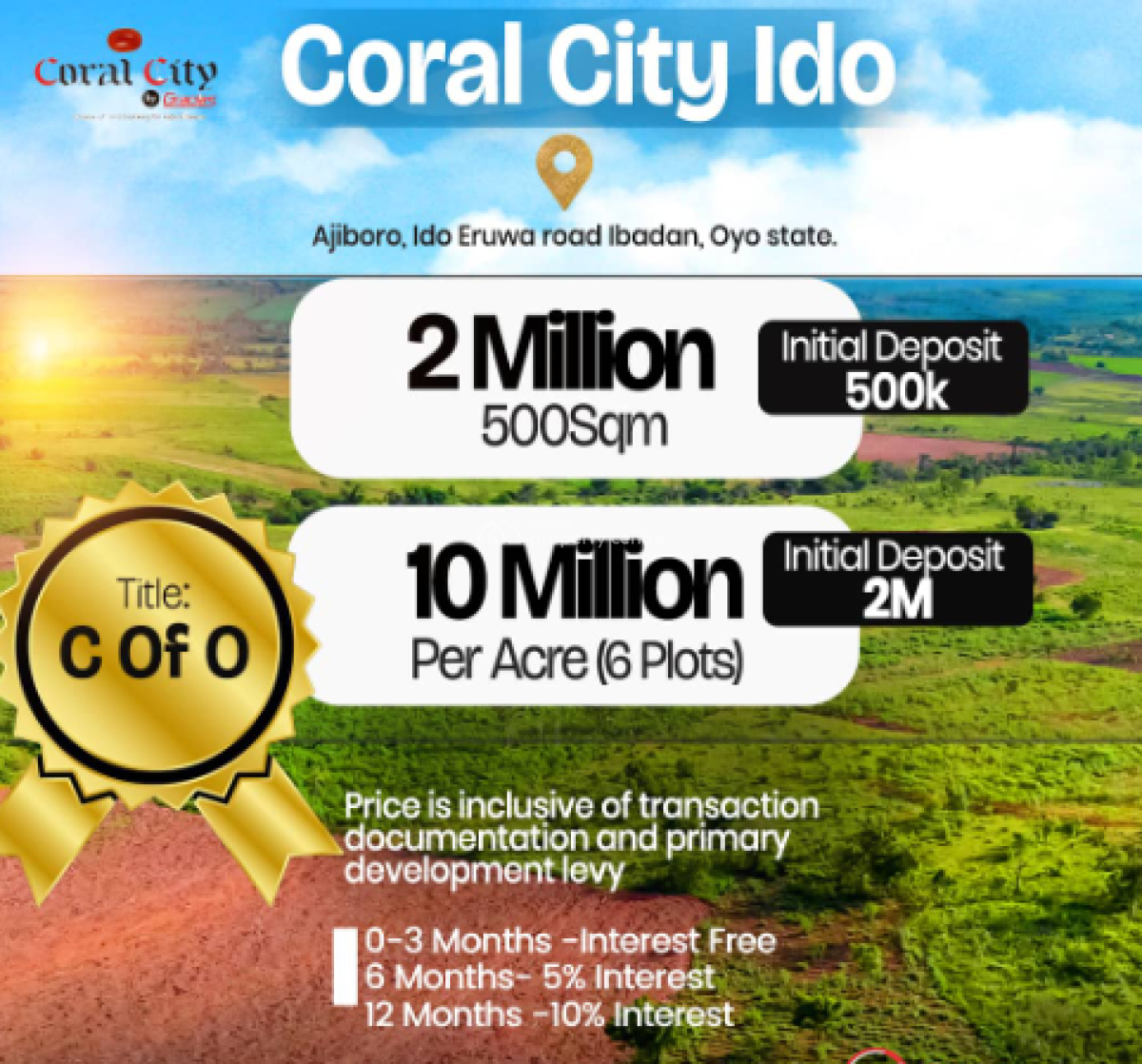 for Smart Investors, Coral City Ido, Ajiboro Ido -eruwa Road,, Ibadan, Oyo, Residential Land for Sale