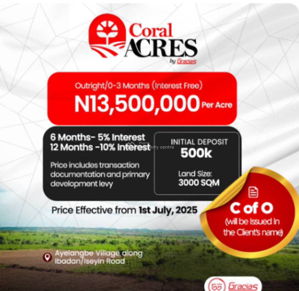 Residentials, Acres, Commercials,all Here, Coral City Iseyin 1.0,aiyelangbe Village, Iseyin Road, Ibadan, Oyo, Mixed-use Land for Sale