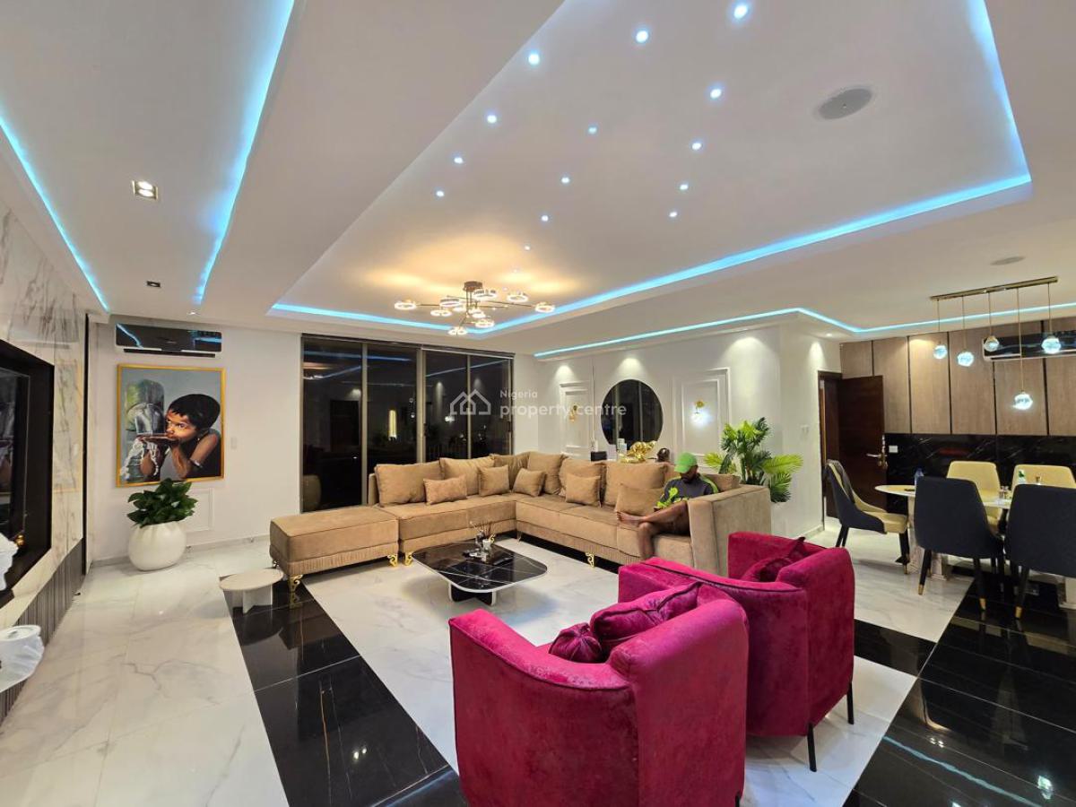 Fully Furnished 3 Bedroom Waterfront Penthouse with Private Elevator, Banana Island, Ikoyi, Lagos, Flat / Apartment for Rent