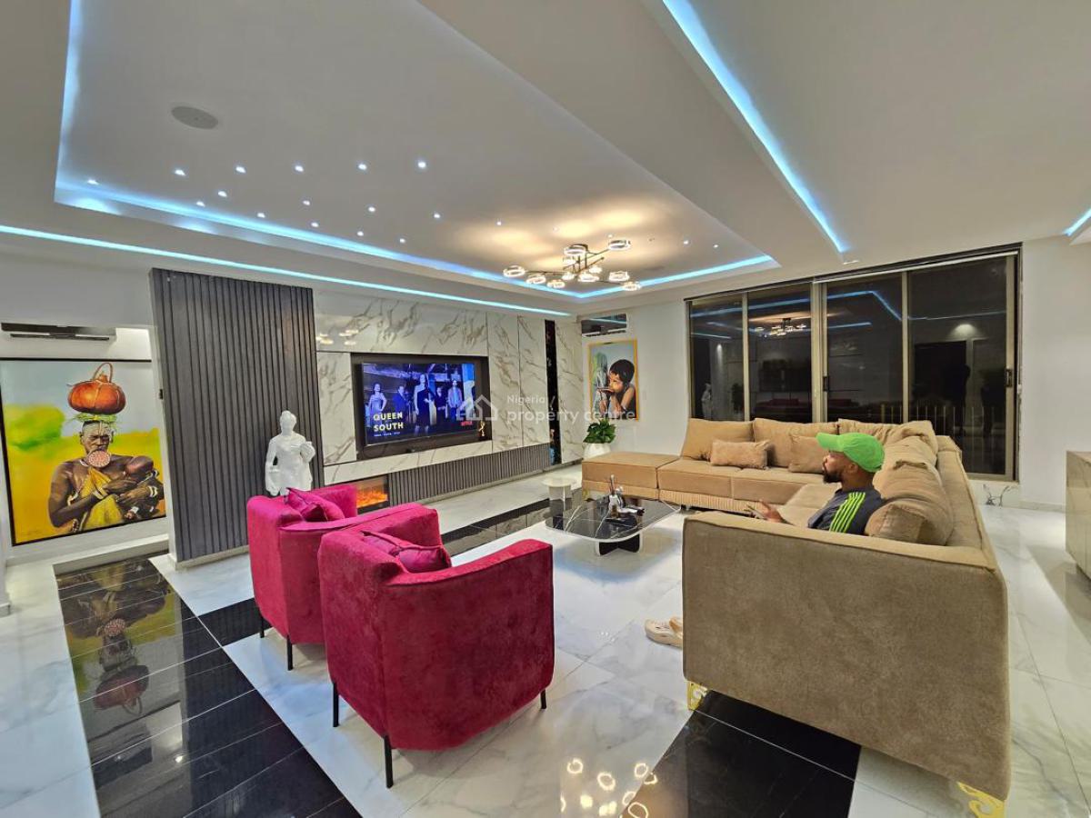 Fully Furnished 3 Bedroom Waterfront Penthouse with Private Elevator, Banana Island, Ikoyi, Lagos, Flat / Apartment for Rent