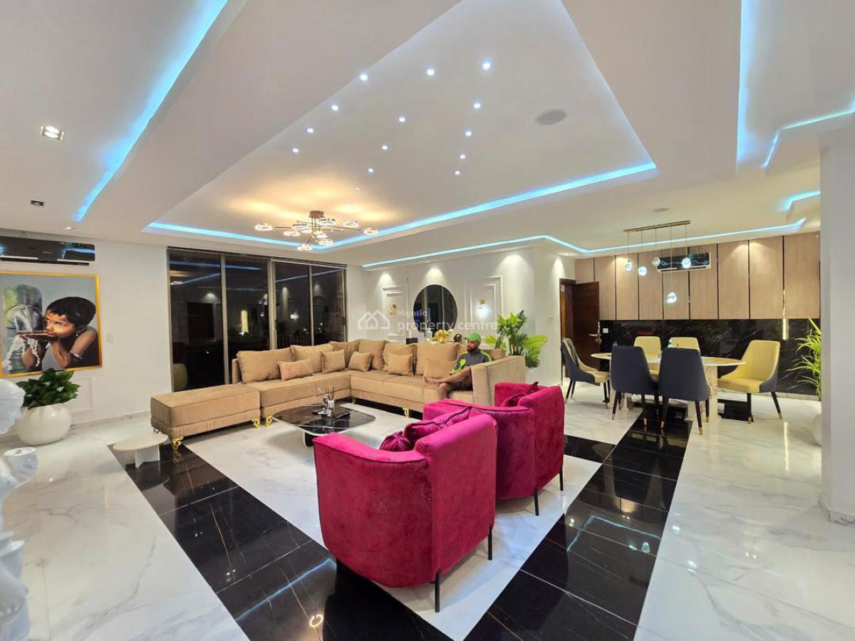 Fully Furnished 3 Bedroom Waterfront Penthouse with Private Elevator, Banana Island, Ikoyi, Lagos, Flat / Apartment for Rent