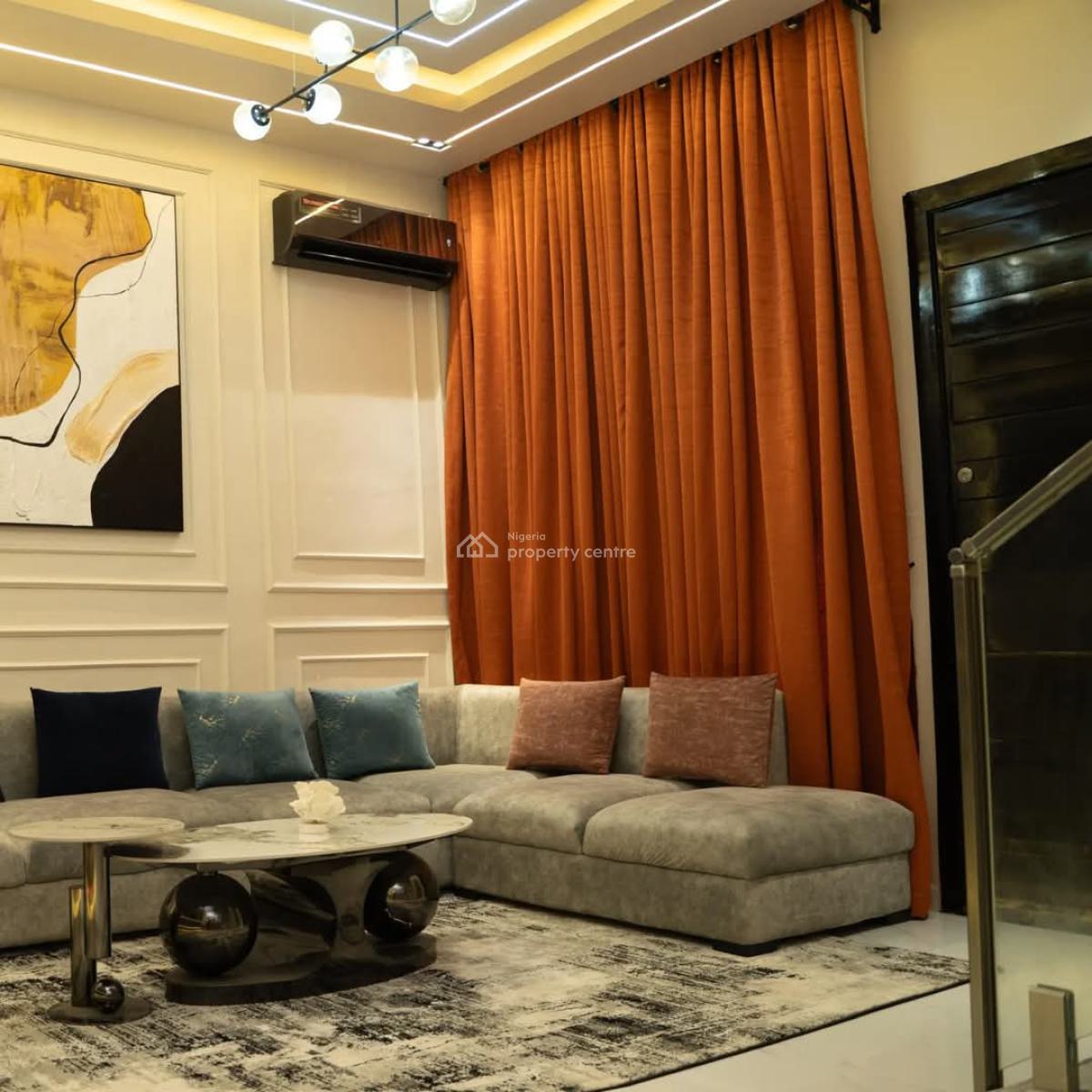 Luxury 3 Bedroom Maisonette with a Private Cinema, Osapa, Lekki, Lagos, House Short Let