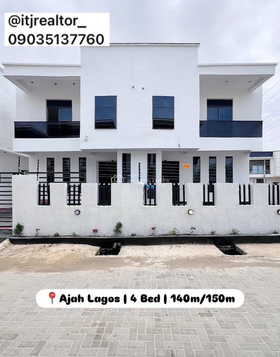 Lovely 4 Bedroom Semi Detached Duplex with Bq, Ajah, Ajah, Lagos, Semi-detached Duplex for Sale