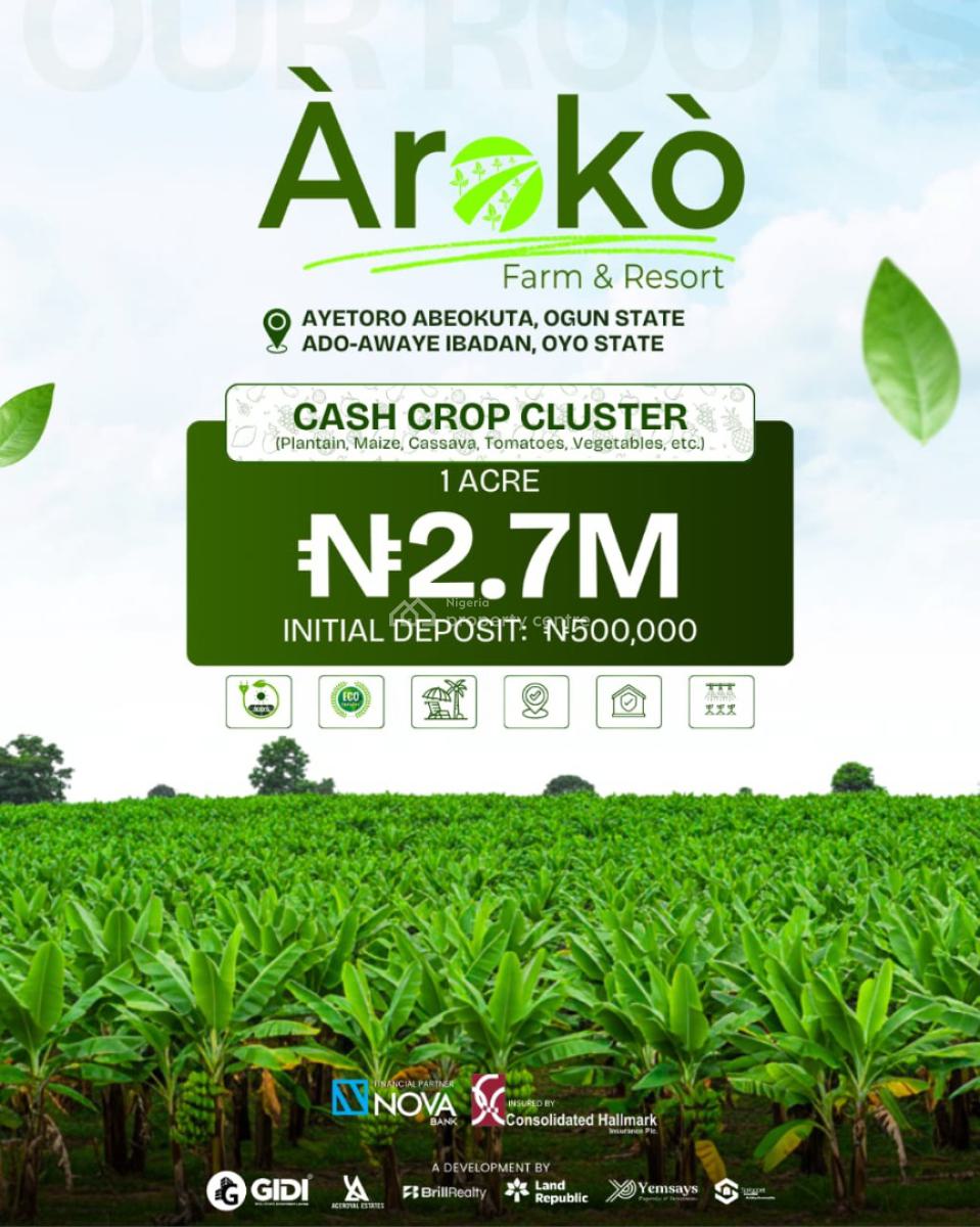Aroko Farm & Resort Own Profitable Farmland with Modern Resort Living, Abeokuta North, Ogun, Mixed-use Land for Sale
