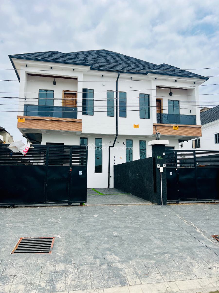 Modern 4 Bedroom Duplex, Chevron, Agungi, Lekki, Lagos, Semi-detached Duplex for Sale