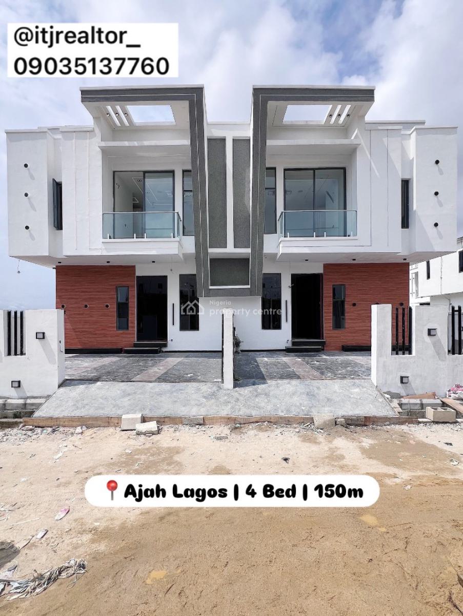 Contemporary 4 Bedroom Semi Detached Duplex with Bq, Ajah, Ajah, Lagos, Semi-detached Duplex for Sale