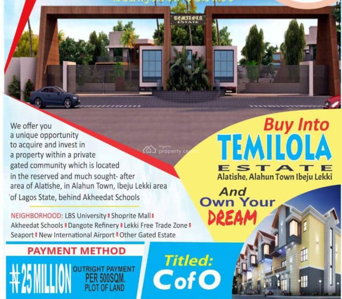Affordable Luxury Plots of Land, Temilola Estate, Alatishe, Alahun Town, Ibeju Lekki, Lagos, Mixed-use Land for Sale