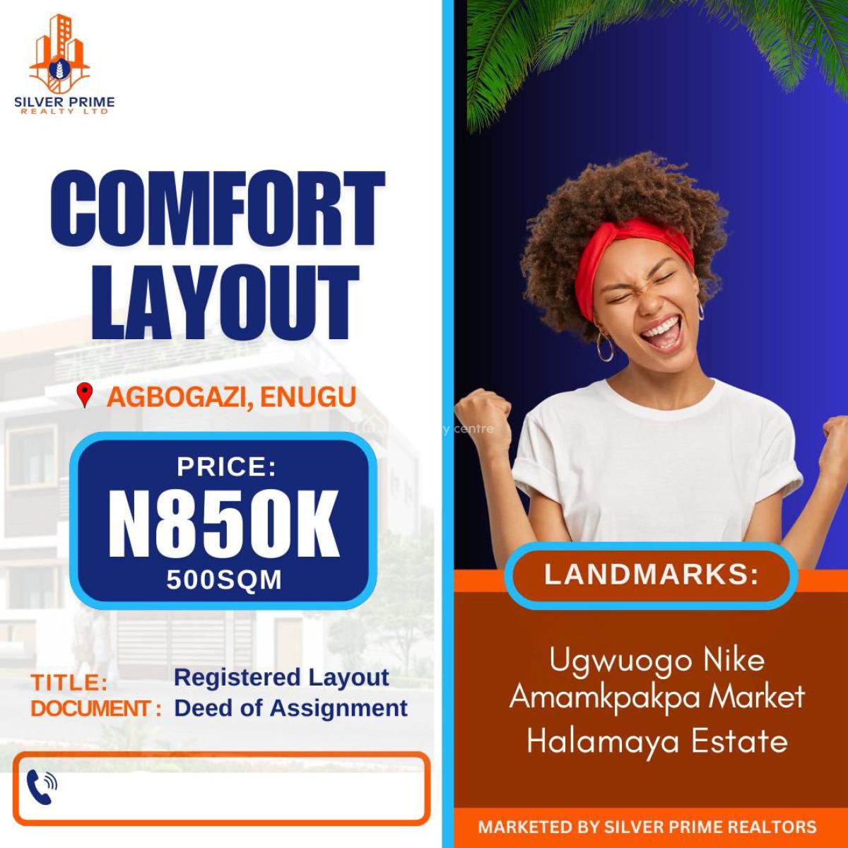 Comfort City Layout, Agbogazi Nike, Enugu, Enugu, Mixed-use Land for Sale