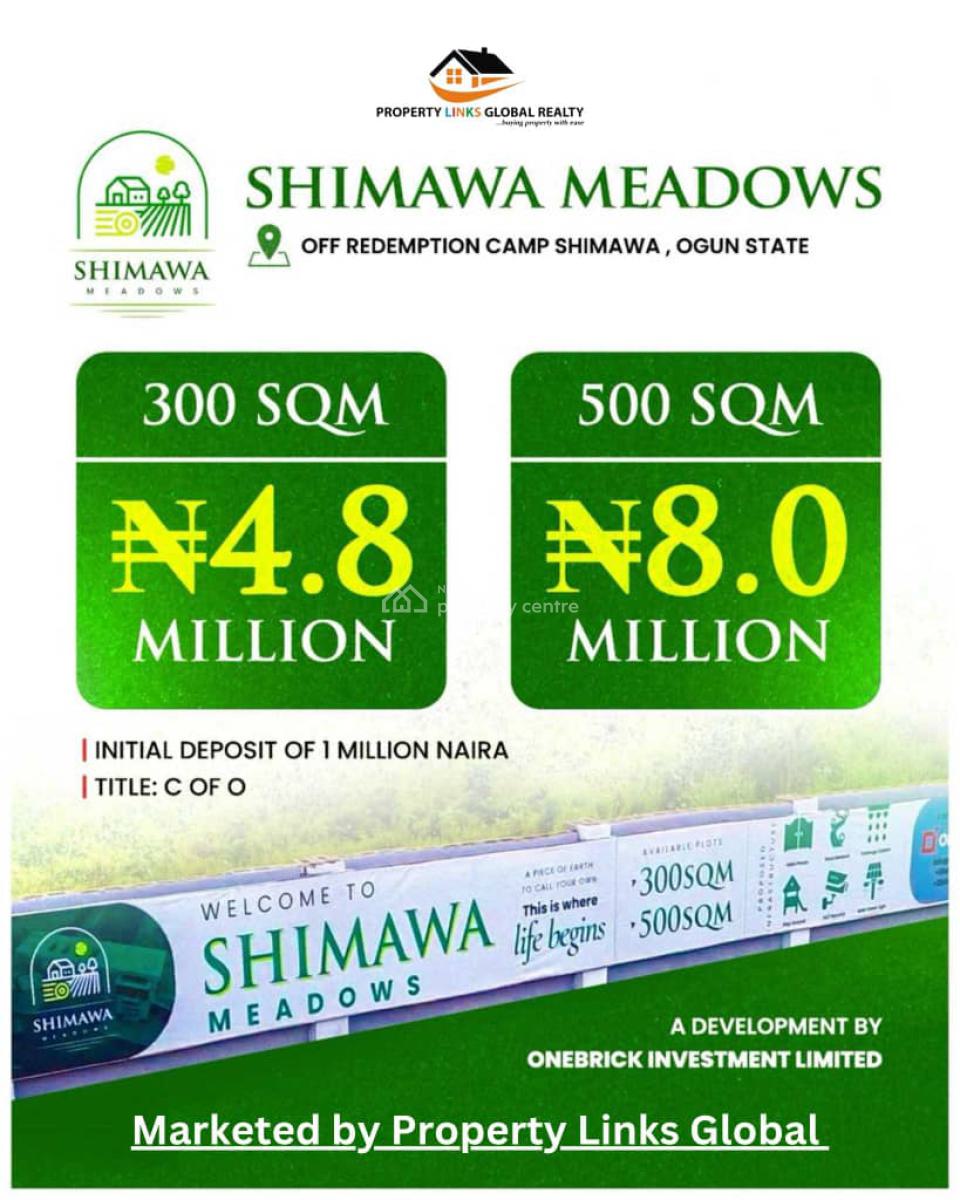 Land with Certificate of Occupancy C of O, Shimawa Town, Mowe Ofada, Ogun, Residential Land for Sale