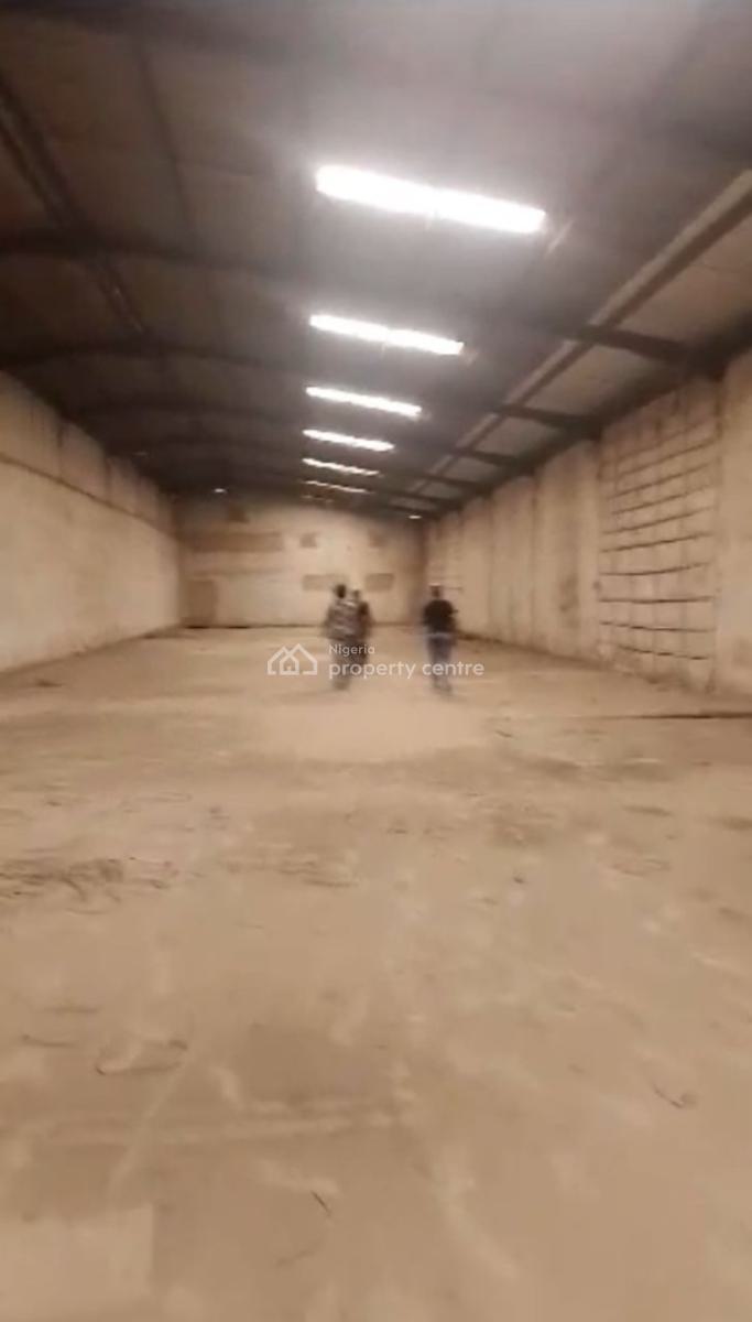 2 Bay Warehouse on 4,400sqm of Land with Offices Available, Isolo, Lagos, Warehouse for Sale