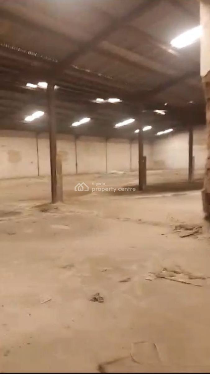 2 Bay Warehouse on 4,400sqm of Land with Offices Available, Isolo, Lagos, Warehouse for Sale