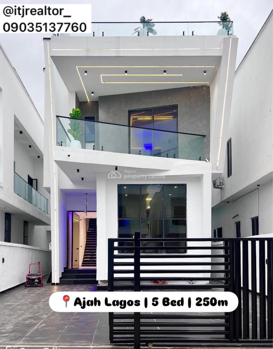 Contemporary 5 Bedroom Detached Duplex with Bq, Ajah, Ajah, Lagos, Detached Duplex for Sale
