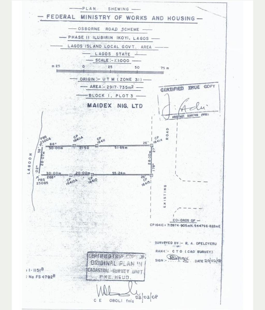 3,000sqm Waterfront for Jv Development, Osborne Foreshore Phase 2, Ikoyi, Lagos, Mixed-use Land Joint Venture
