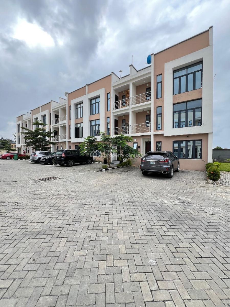 Lovely Furnished 4 Bedroom Terraced Duplex with Bq in Serene Estate, Osapa, Lekki, Lagos, Terraced Duplex for Sale