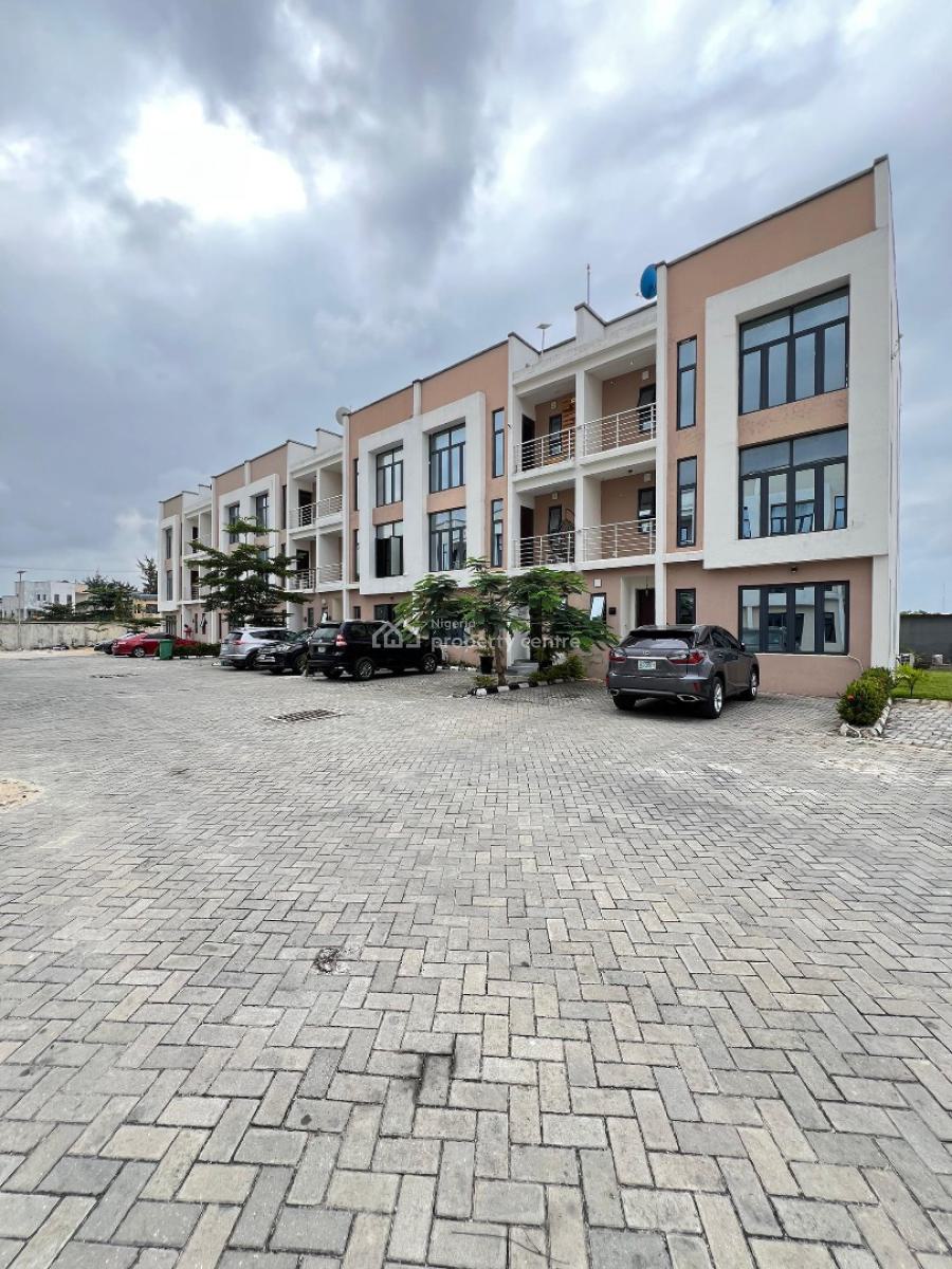 Lovely Furnished 4 Bedroom Terraced Duplex with Bq in Serene Estate, Osapa, Lekki, Lagos, Terraced Duplex for Sale