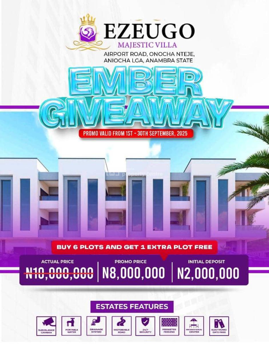 Land with Registered Survey and Deed of Assignment, Ezeugo Majestic Villa Onocha Nteje, Anaocha, Anambra, Residential Land for Sale