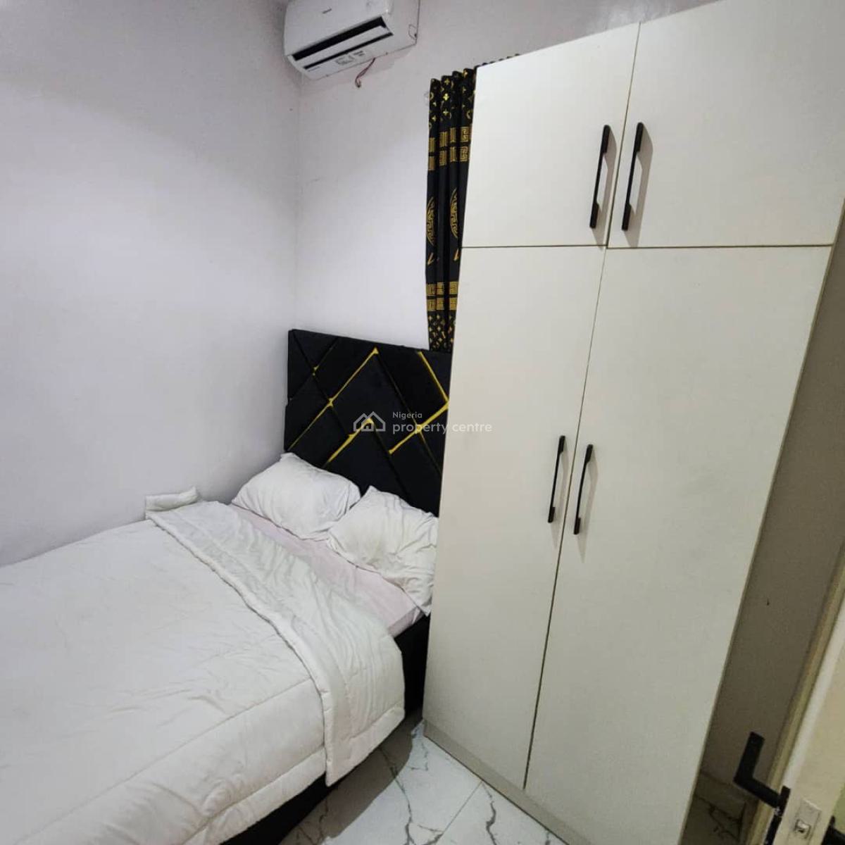 Furnished Room in a Shared Kitchen Ac and Bed Frame 24 Hours Light, Lekky County Homes, Ikota, Lekki, Lagos, Terraced Duplex for Rent