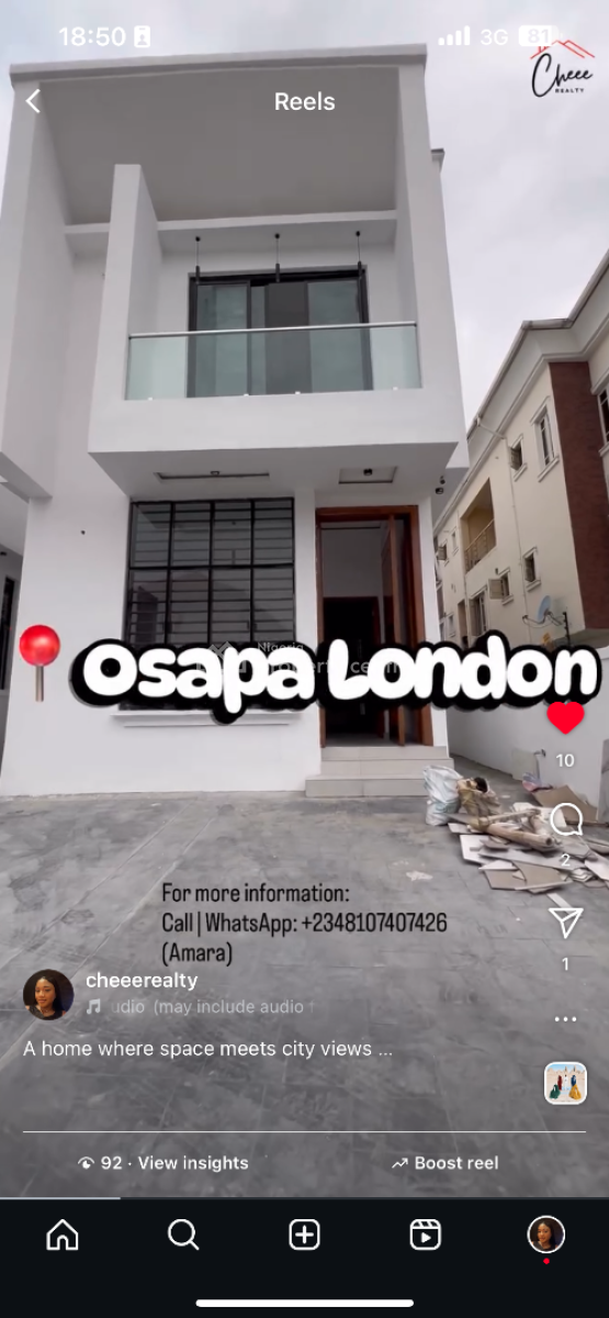 5 Bedroom Duplex, Osapa London, Lekki, Lagos, Detached Duplex for Sale
