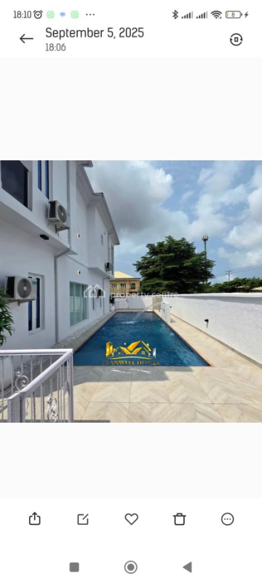 Newly Built Five (5) Bedroom House with a Study, Maid Room, Pinnock Beach Estate, Lekki, Lagos, Detached Duplex for Sale