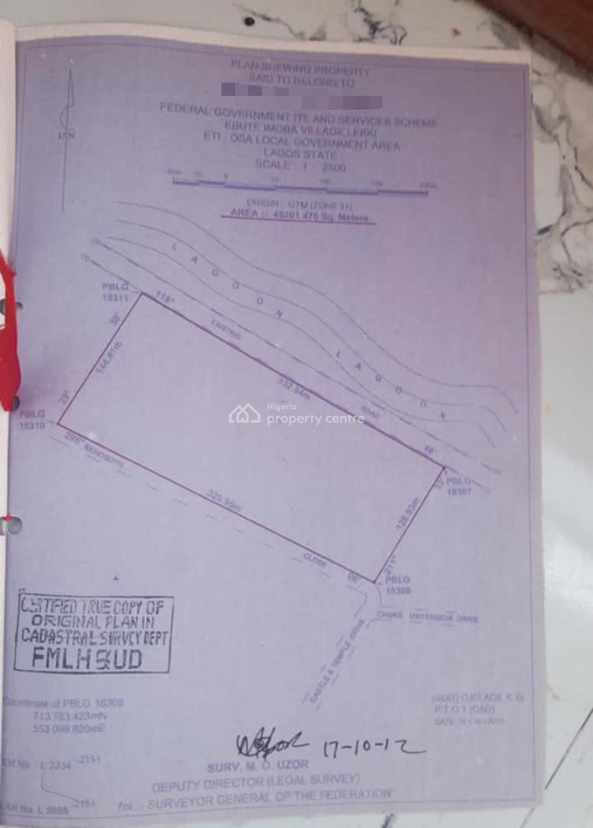 2000sqm of Waterfront Land Available., Off Admiralty Way Lekki, Lekki Phase 1, Lekki, Lagos, Residential Land for Sale