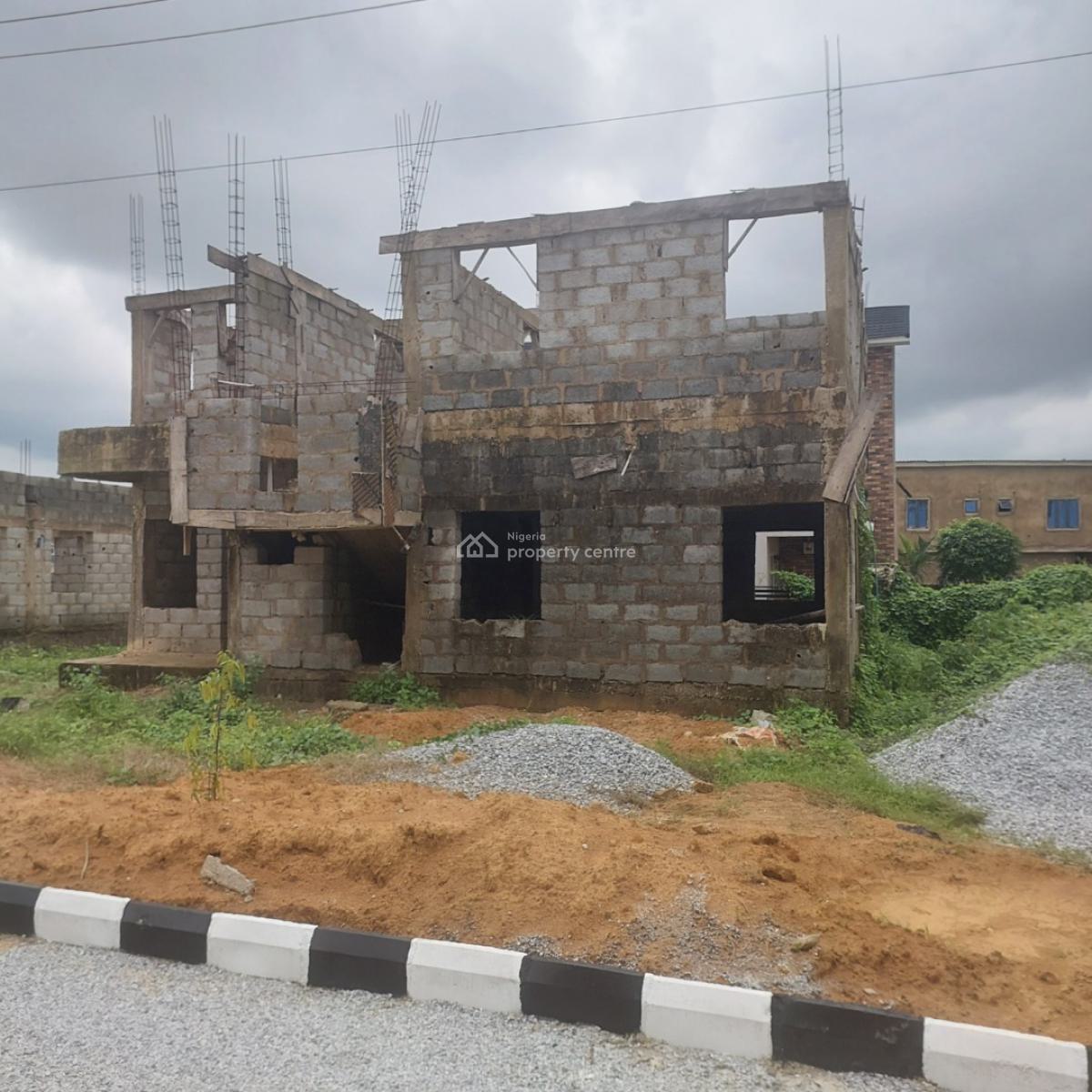 a Detached 4bedroom Duplex at Parapet Level, Stable Estate, Aso District, Airport Road, Lugbe, Lugbe District, Abuja, Detached Duplex for Sale