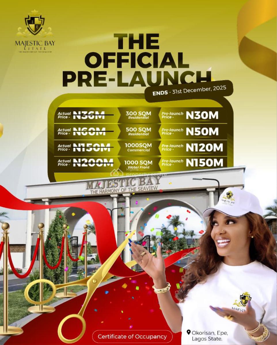 Pre-launch Price Luxury Lifestyle By Water, Majestic Bay, Okorisan, Epe, Lagos, Mixed-use Land for Sale