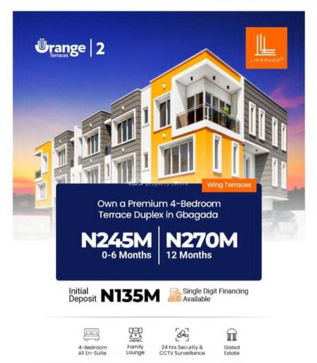 Strategically Located Building in Heart of Town, Orange Terraces, Gbagada, Lagos, Terraced Duplex for Sale
