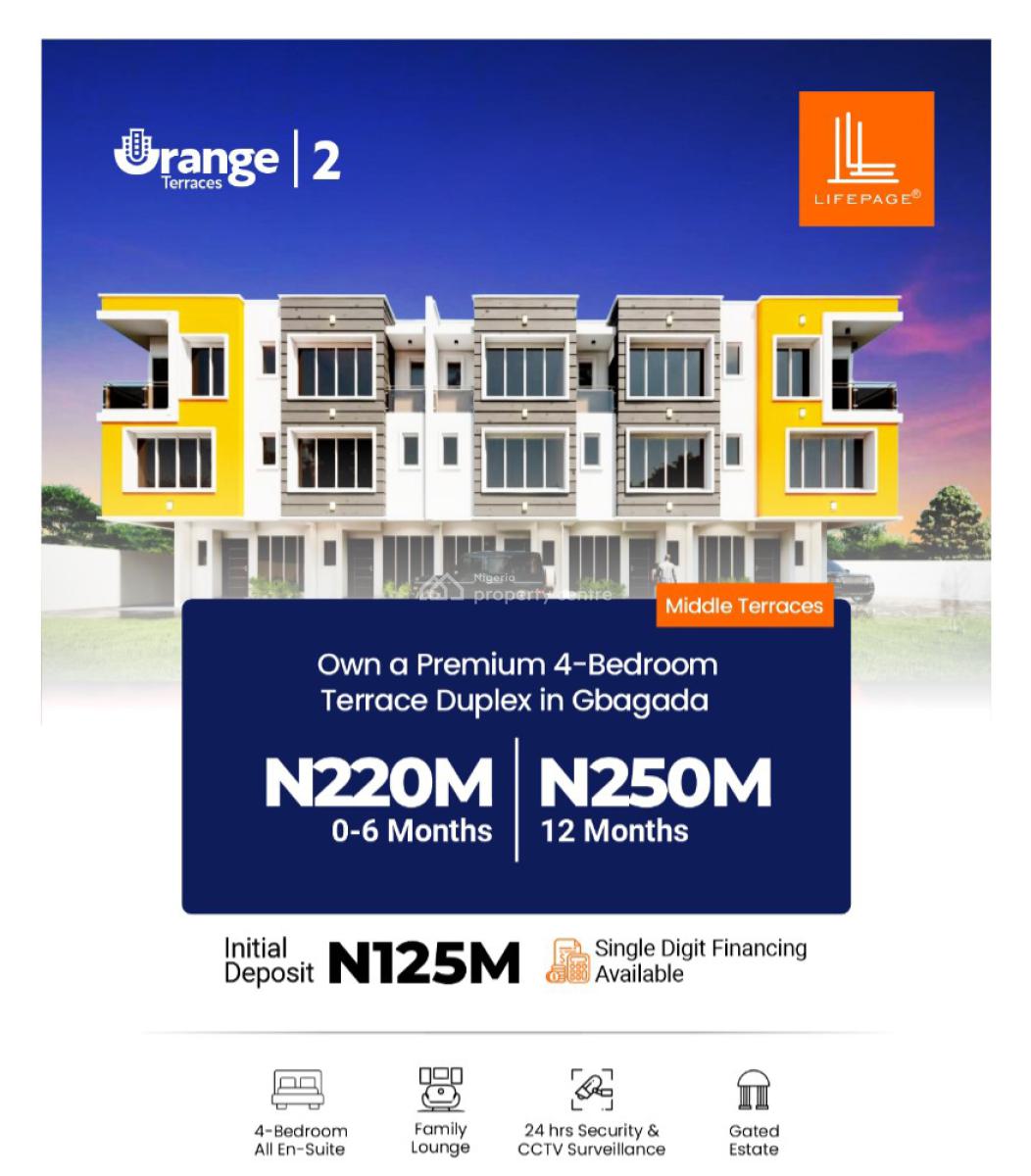 Strategically Located Building in Heart of Town, Orange Terraces, Gbagada, Lagos, Terraced Duplex for Sale