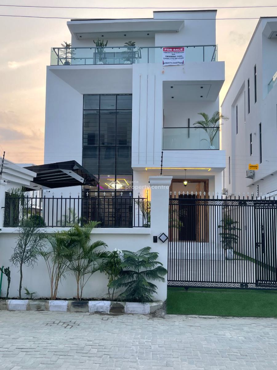 Newly Built 5 Bedroom Fully Detached with Pool, Daffodil Estate Chevron Lekki, Lekki, Lagos, Detached Duplex for Sale